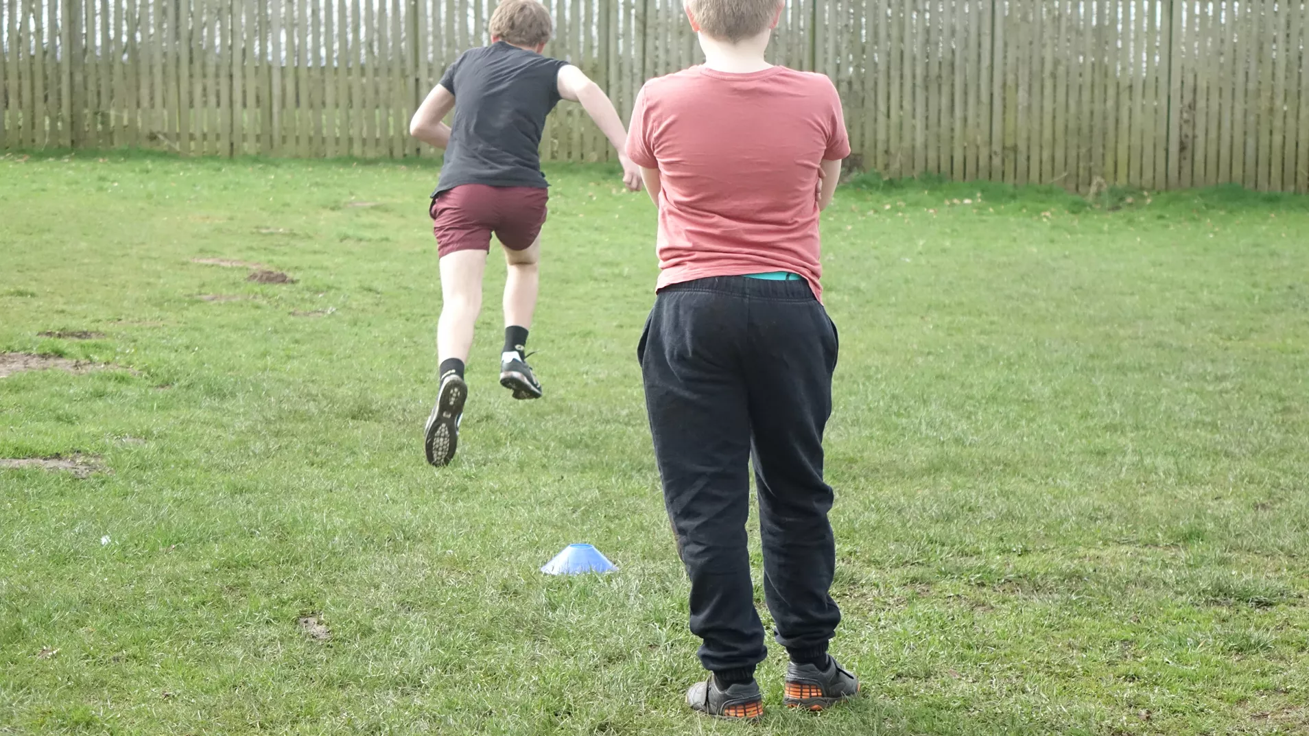 Kirby Moor school pupils running during PE